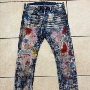 Rare Ralph Lauren Denim And Supply Painter Denim Jeans Slim Size 32 X 30